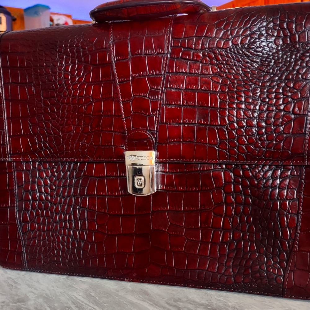 Bosca Men's Alligator Leather Briefcase